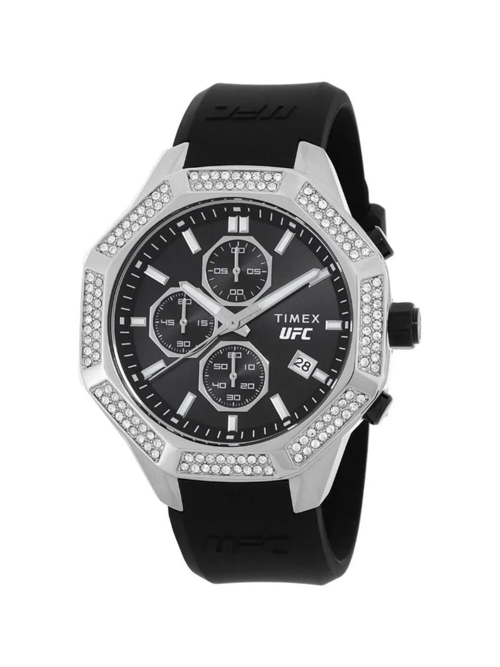 NWT Timex UFC King Chronograph Quartz Crystal Black Dial Men's Watch